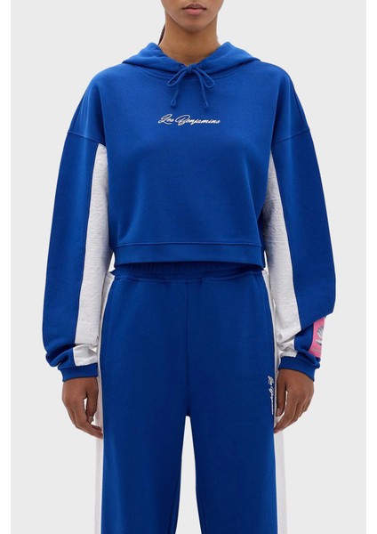 Relaxed Fit Kapüşonlu Crop Sweat Bayan Sweat LB24SSKISFUHD