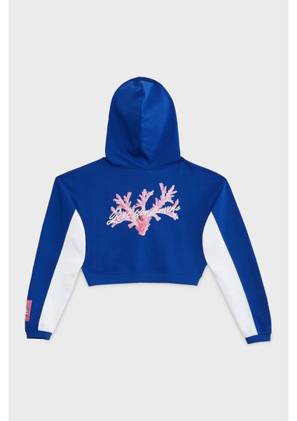 Relaxed Fit Kapüşonlu Crop Sweat Bayan Sweat LB24SSKISFUHD