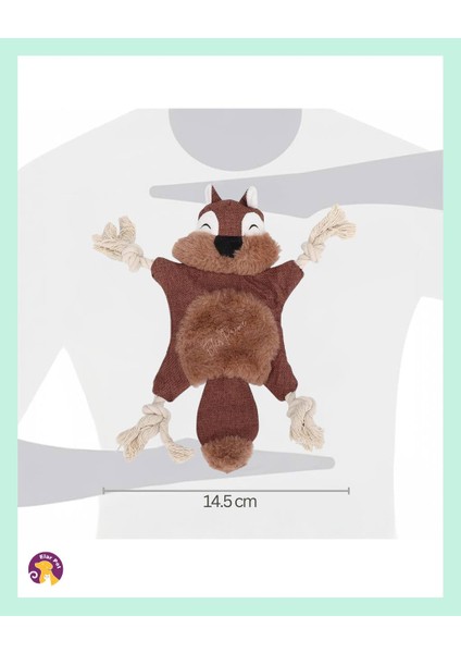 Peluş Köpek ve Kedi Oyuncak Sesli Sincap Model, Hışır Kumaşlı, 25 cm fiyatları