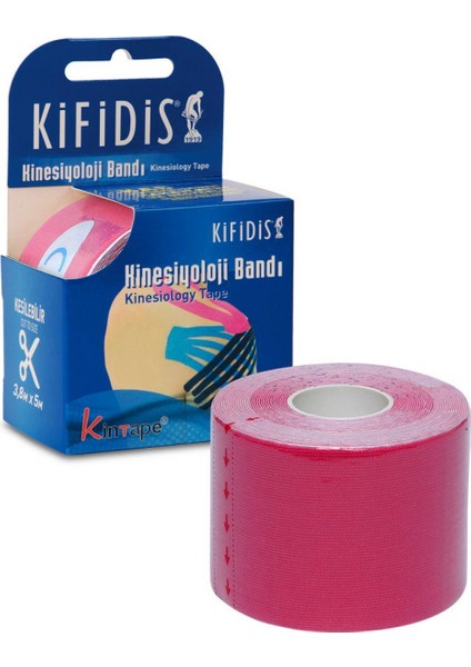 Kinesiyoloji Bandı Kesileilir 3,8 cm x 5 M Fuşya