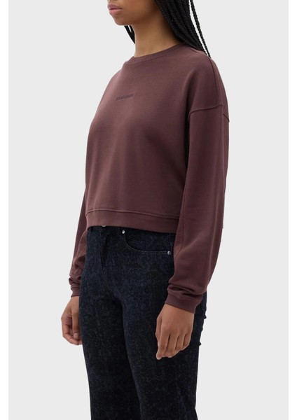 Pamuklu Relaxed Fit Crop Sweat Bayan Sweat LB23FWFRWFUSW fiyatları