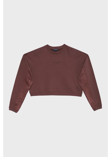 Pamuklu Relaxed Fit Crop Sweat Bayan Sweat LB23FWFRWFUSW