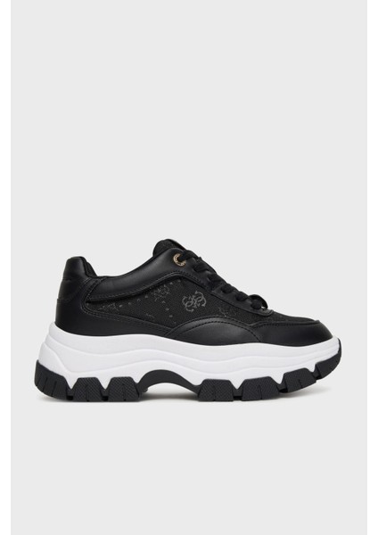 Berrett2 4g Logolu Kalın Tabanlı Sneaker Ayakkabı FLFBRTELE12 Bayan Ayakkabı Flfbrt ELE12 Black