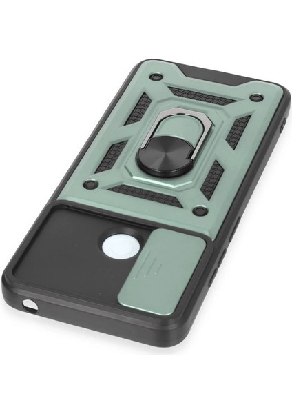 Newface Xiaomi Redmi 12C Kılıf Pars Lens Yüzüklü Silikon - Yeşil fırsatları