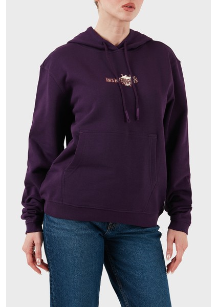 Pamuklu Regular Fit Kanguru Cepli Kapüşonlu Sweat Bayan Sweat LB24FWEAPFUHD fiyatları