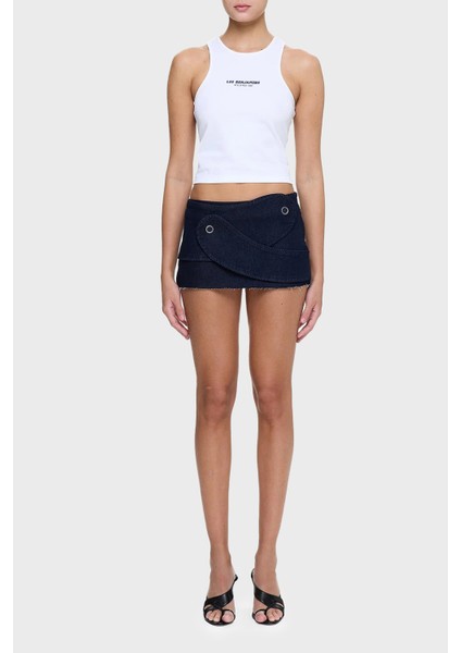 Slim Fit Halter Yaka Logolu Top Bayan Top LB25SSUNLFUTN fiyatları