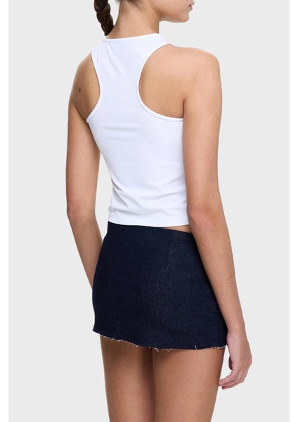 Slim Fit Halter Yaka Logolu Top Bayan Top LB25SSUNLFUTN modelleri