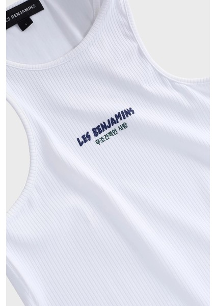 Slim Fit Halter Yaka Logolu Top Bayan Top LB25SSUNLFUTN