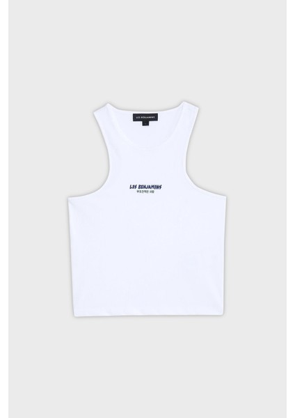 Slim Fit Halter Yaka Logolu Top Bayan Top LB25SSUNLFUTN