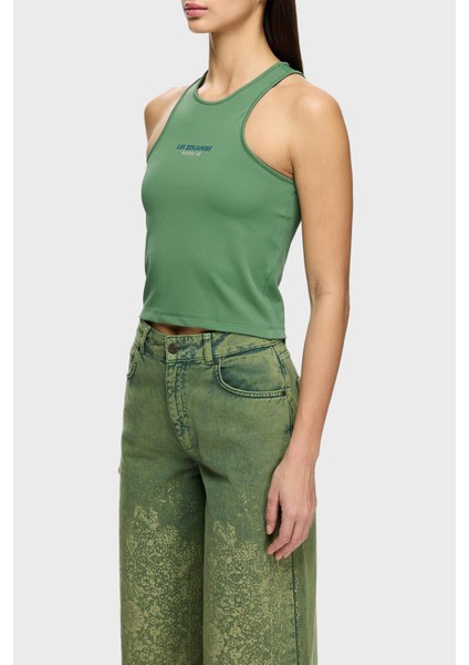 Slim Fit Halter Yaka Logolu Top Bayan Top LB25SSUNLFUTN fiyatları