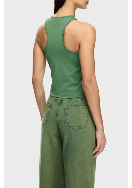 Slim Fit Halter Yaka Logolu Top Bayan Top LB25SSUNLFUTN modelleri