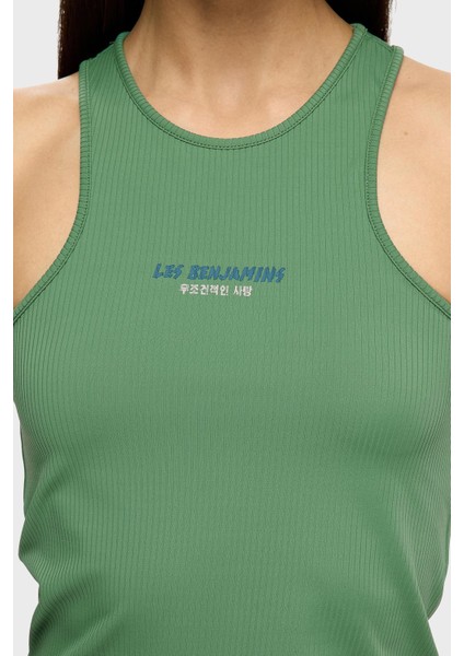 Slim Fit Halter Yaka Logolu Top Bayan Top LB25SSUNLFUTN fırsatları