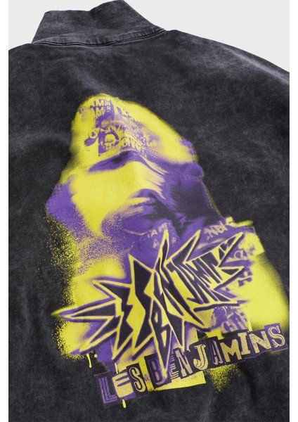 Pamuklu Regular Fit Dik Yaka Logolu Kot Sweat Erkek Sweat LB24FWEAPMUTT indirimleri