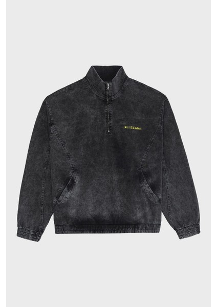 Pamuklu Regular Fit Dik Yaka Logolu Kot Sweat Erkek Sweat LB24FWEAPMUTT