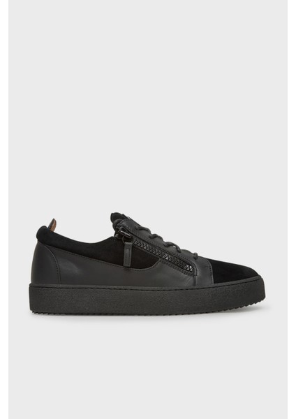 Logolu Süet Detaylı Sneaker Ayakkabı Erkek Ayakkabı RU40037