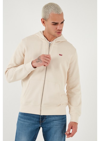 Pamuklu Regular Fit Kapüşonlu Fermuarlı Sweat Erkek Sweat A7770 indirimleri