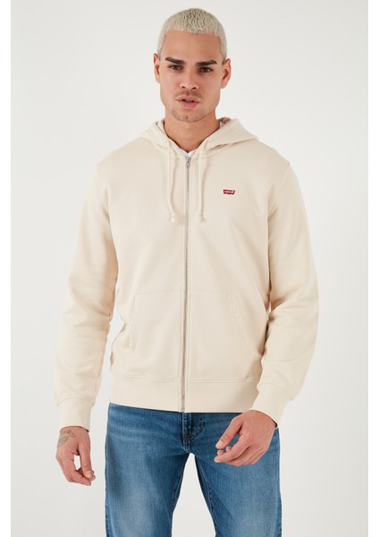 Pamuklu Regular Fit Kapüşonlu Fermuarlı Sweat Erkek Sweat A7770