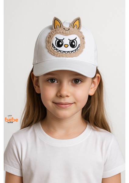 Labubu Karakterli Çocuk Şapka – Sevimli Nakışlı Yazlık Kep 6-12 Yaş Kız Çocuk Şapka Modeli