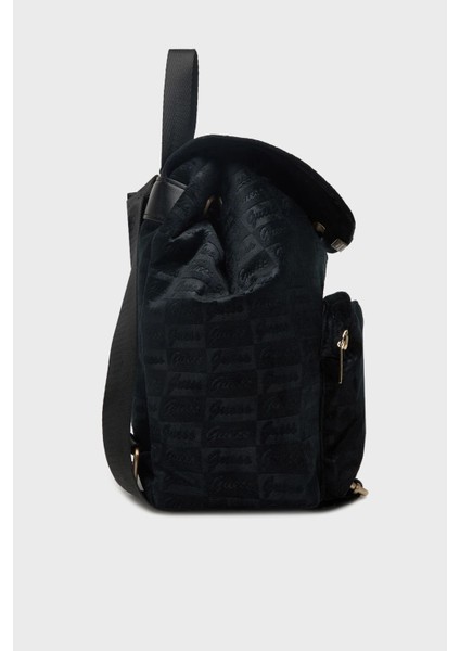 Velvet Logolu Omuz Askılı Sırt Çantası V5BZ11WF800 Bayan Çanta V5BZ11 WF800 Jblk modelleri