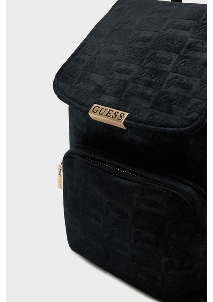 Velvet Logolu Omuz Askılı Sırt Çantası V5BZ11WF800 Bayan Çanta V5BZ11 WF800 Jblk fırsatları