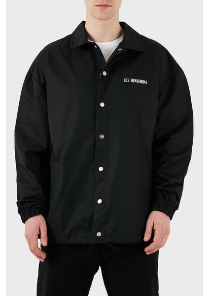 Baskılı Pamuk Karışımlı Regular Fit Çıtçıt Düğmeli Ceket Erkek Ceket LB25SSUNLMUJC