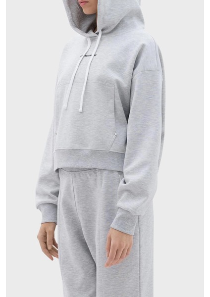 Crop Fit Kapüşonlu Sweat Bayan Sweat LB23FWCLAFUHD fırsatları