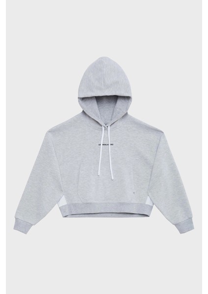 Crop Fit Kapüşonlu Sweat Bayan Sweat LB23FWCLAFUHD