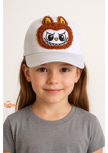 Labubu Karakterli Çocuk Şapka – Sevimli Nakışlı Yazlık Kep 6-12 Yaş Kız Çocuk Şapka Modeli
