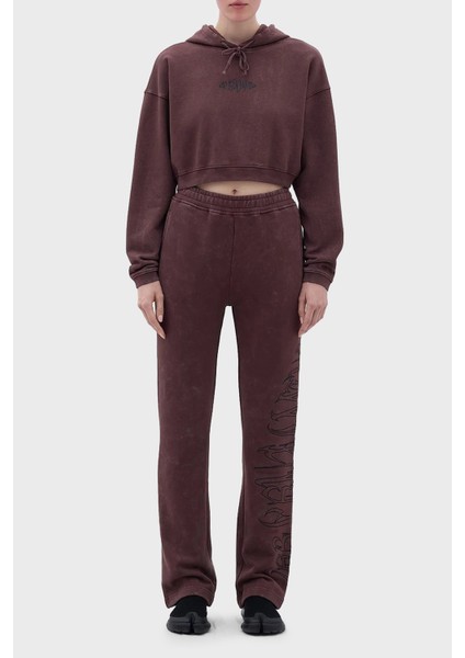 Logolu Kapüşonlu Relaxed Fit Crop Sweat Bayan Sweat LB23FWFRWFUHD fiyatları