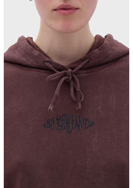 Logolu Kapüşonlu Relaxed Fit Crop Sweat Bayan Sweat LB23FWFRWFUHD fırsatları