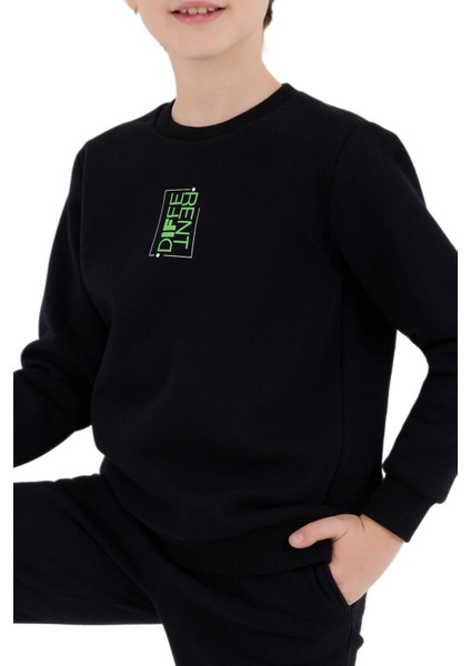 Erkek Çocuk Siyah Garson Boy Eşofman Takımı 3652-G modelleri