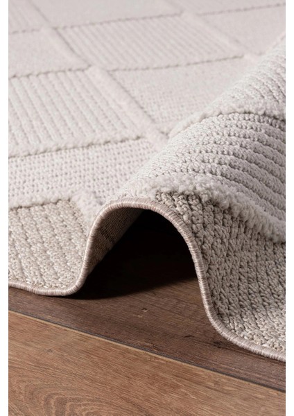 Krem Modern Saçaklı Dokuma Halı Oturma Odası Salon Halısı fırsatları