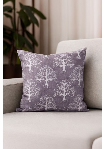 Duck Ağaç Kırlent Kılıfı Lila 40X40