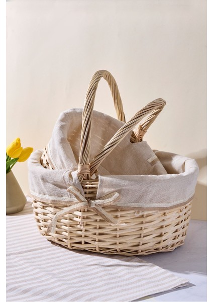 Salice Hasır 2 Li Piknik Sepeti ve Organizer