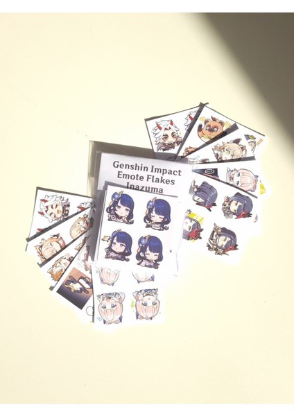 Genshin Impact Inazuma Emote Sticker Seti