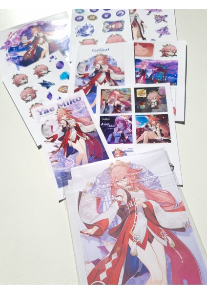 Yae Miko Sticker Seti modelleri