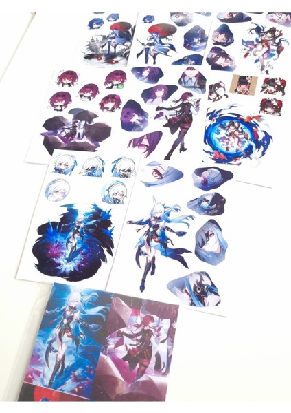 Honkai Star Rail Sparkle, Kafka, Acheron, Sparkle Sticker Seti modelleri