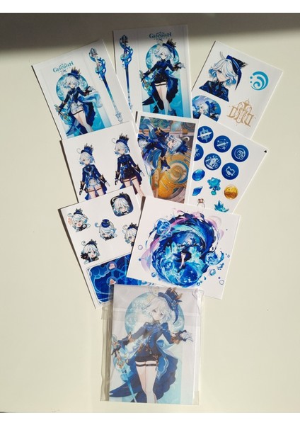 Genshin Impact Furina Sticker Seti modelleri