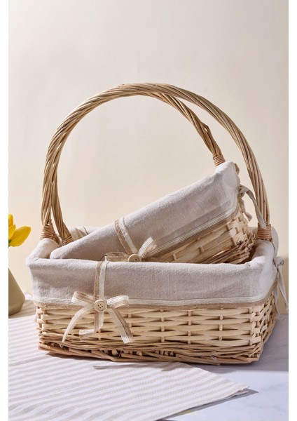 Salice Hasır 2 Li Piknik Sepeti ve Organizer