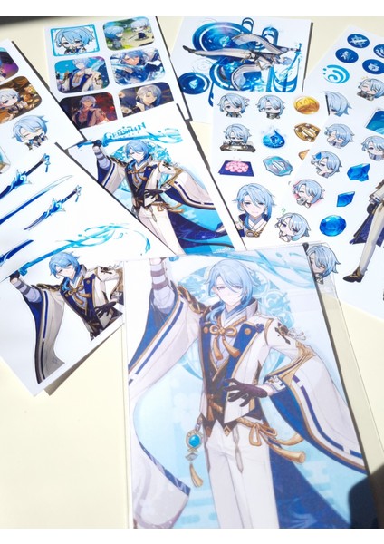 Genshin Impact Ayato Sticker Seti modelleri