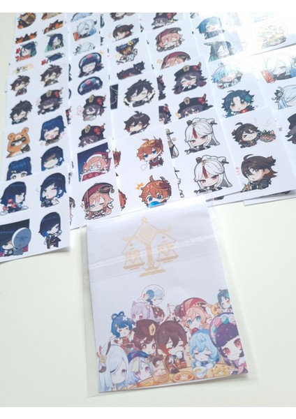 Genshin Impact Liyue Emote Sticker Seti modelleri