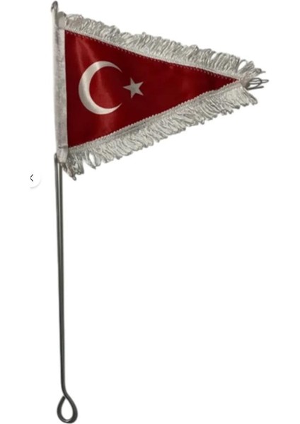 Bisiklet Bayrağı Üçgen Püsküllü 45CM