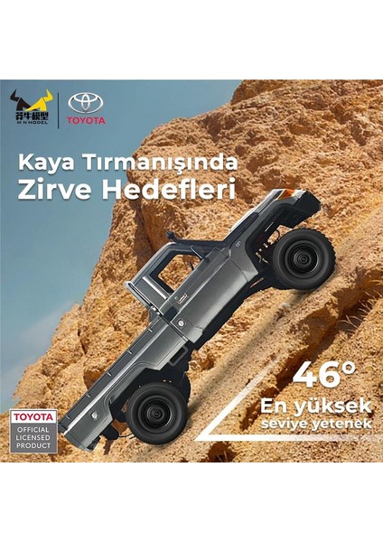 MN82 Pro 1/12 Toyota Land Cruiser LC79 4WD Rc Model Crawler Offroad Truck Uzaktan Kumandalı Araba Rtr Lisanslı Gümüş+Dahili Işık Seti modelleri