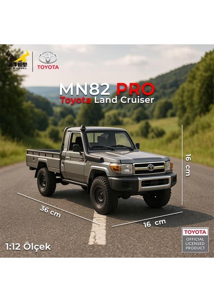 MN82 Pro 1/12 Toyota Land Cruiser LC79 4WD Rc Model Crawler Offroad Truck Uzaktan Kumandalı Araba Rtr Lisanslı Gümüş+Dahili Işık Seti fırsatları