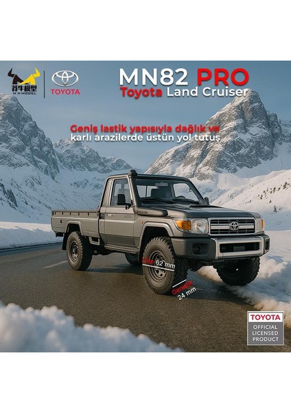 MN82 Pro 1/12 Toyota Land Cruiser LC79 4WD Rc Model Crawler Offroad Truck Uzaktan Kumandalı Araba Rtr Lisanslı Gümüş+Dahili Işık Seti indirimleri