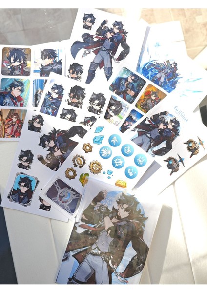 Genshin Wriothesley Sticker Seti (1 Paket 50 Adet Sticker) fırsatları