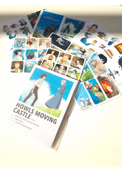 Ghibli Howl's Moving Castle Sticker Seti modelleri