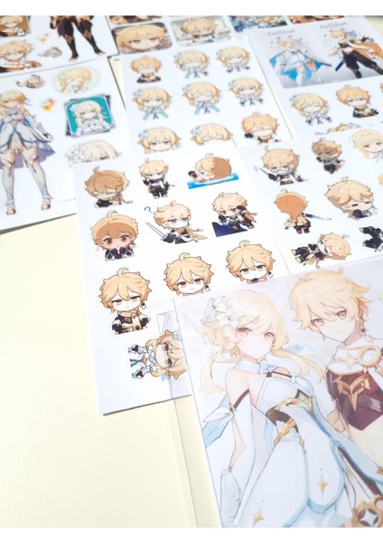 Genshin Impact Traveler (Lumine , Aether) Sticker Seti fiyatları