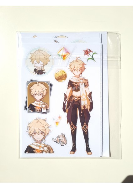 Genshin Impact Traveler (Lumine , Aether) Sticker Seti indirimleri