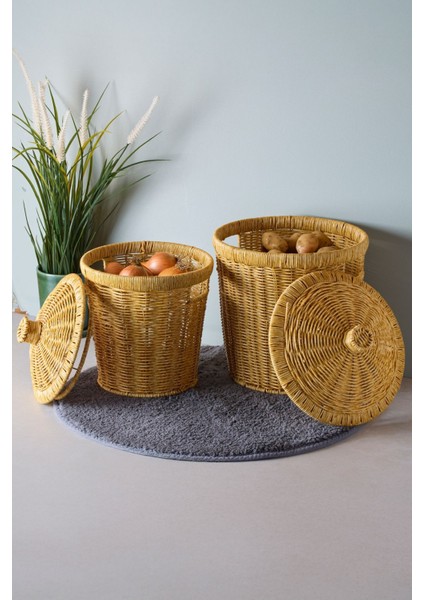 Bansko 2'li Açık Kahverengi Patates Soğan Sepeti fiyatları